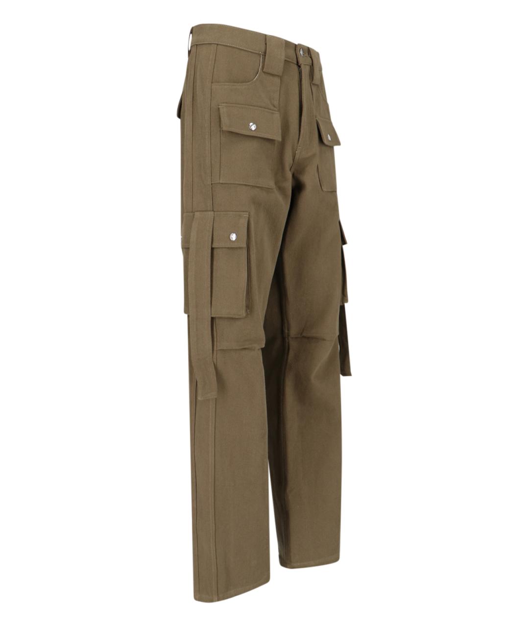 RHUDE Зеленые хлопковые повседневные брюки, фото 3