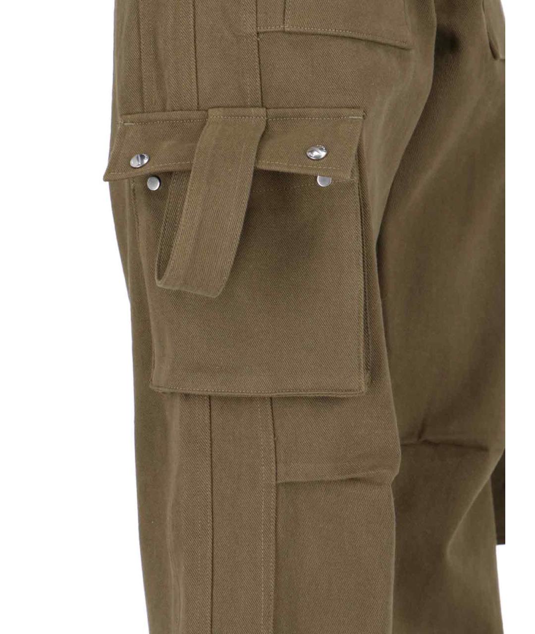 RHUDE Зеленые хлопковые повседневные брюки, фото 4