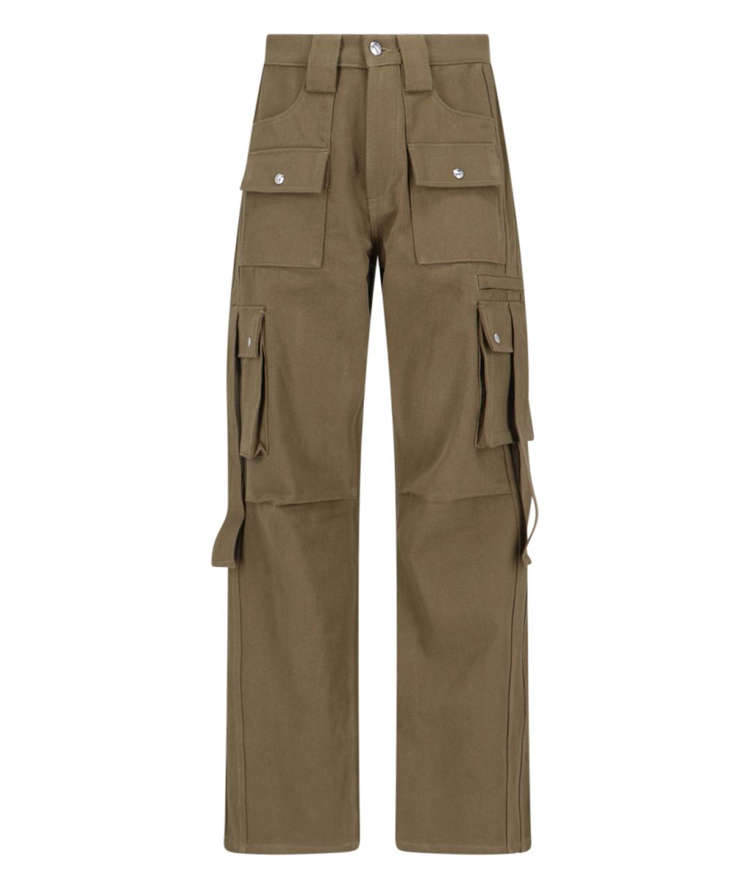 RHUDE Зеленые хлопковые повседневные брюки, фото 1
