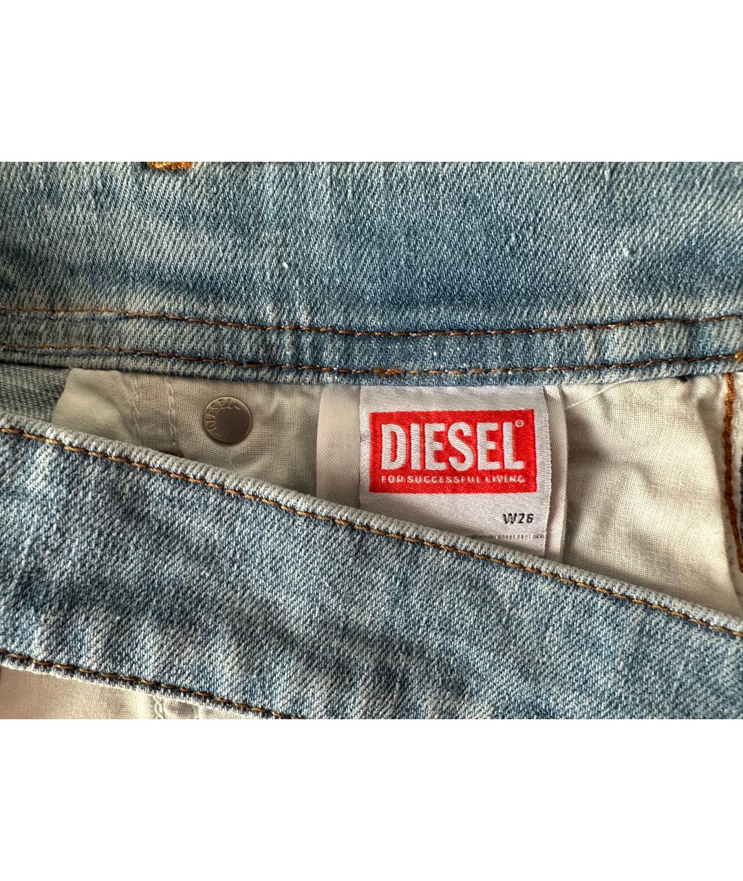 DIESEL Голубая деним юбка миди, фото 5
