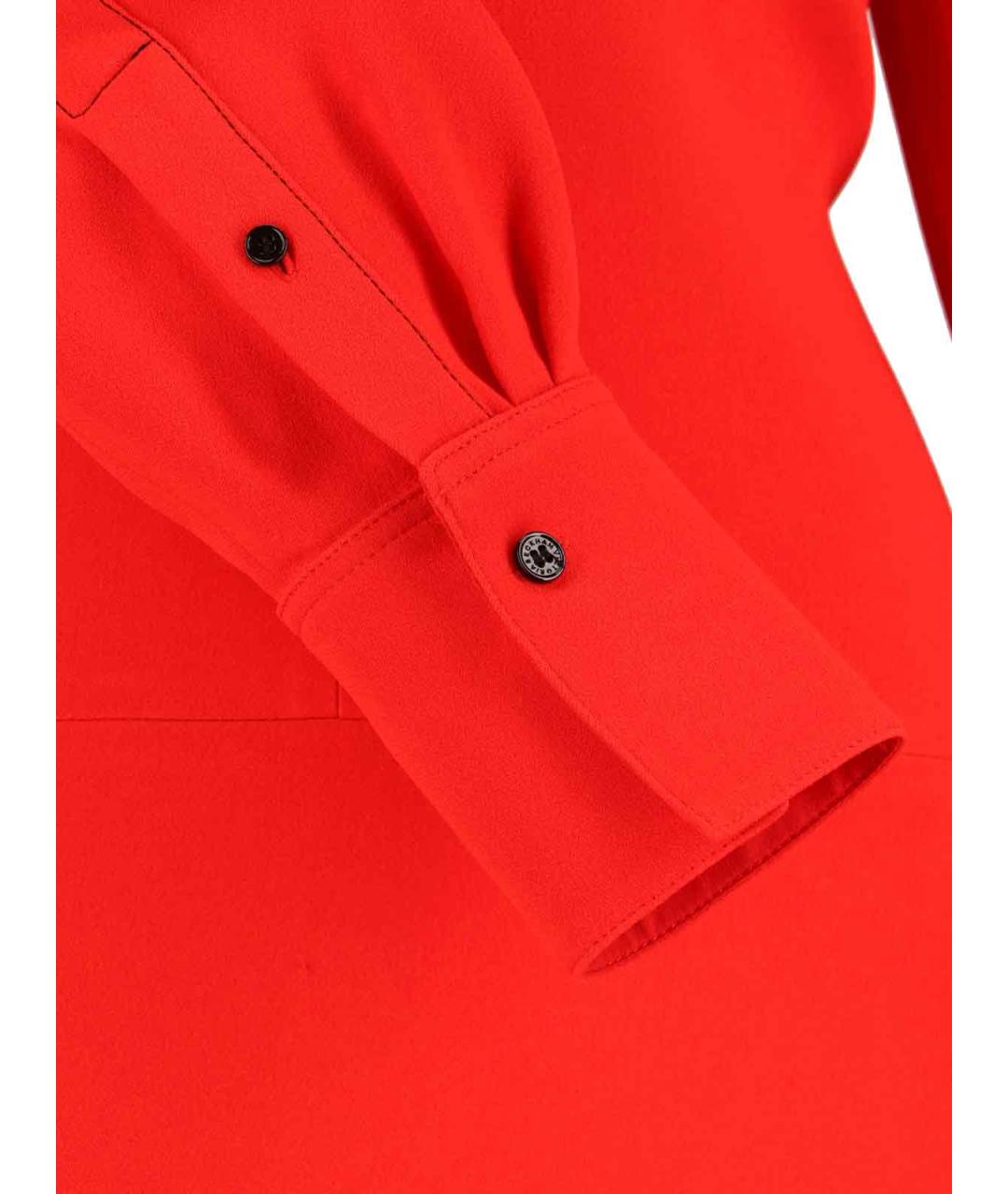 VICTORIA BECKHAM Красное вискозное повседневное платье, фото 3