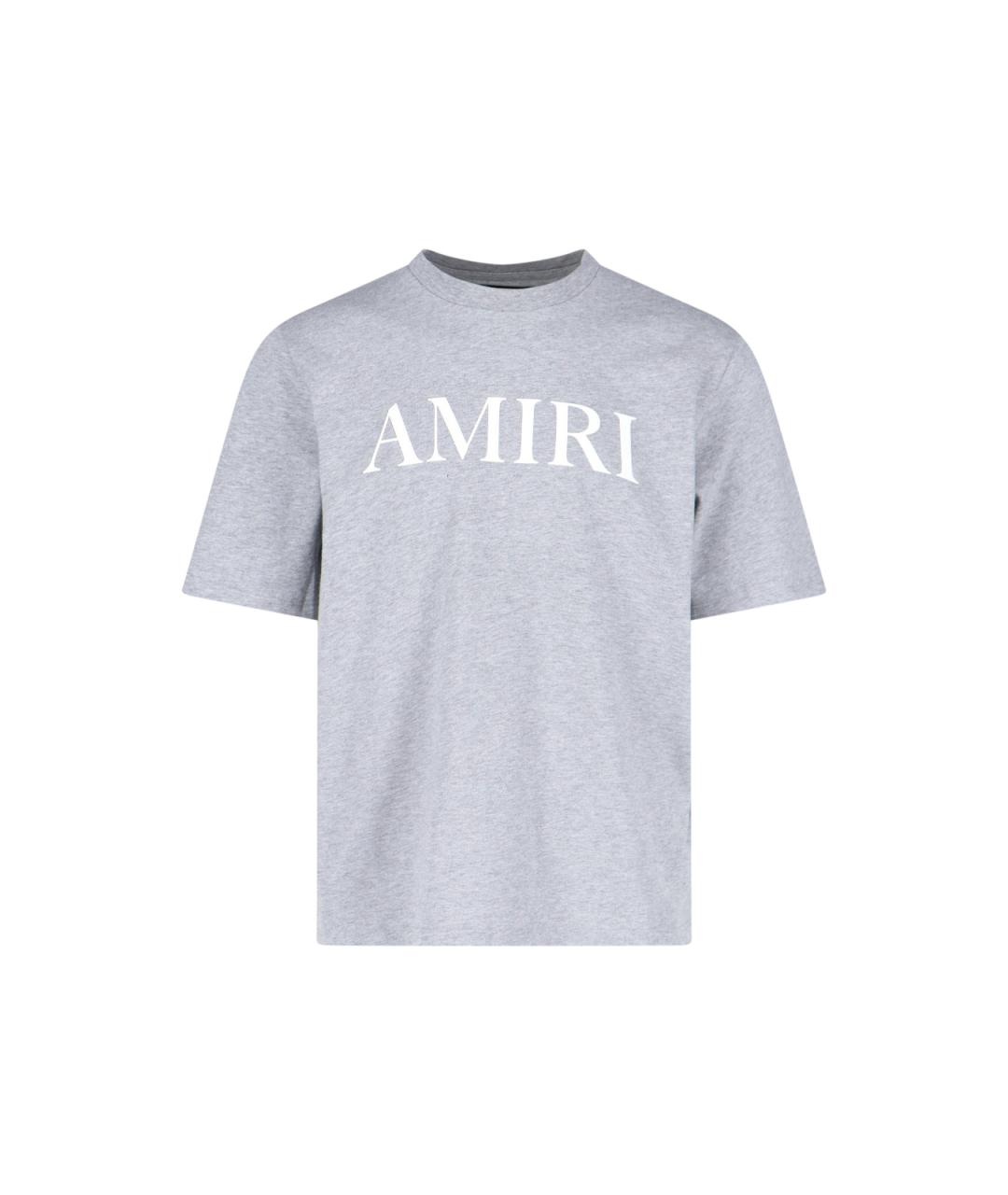 AMIRI Серая хлопковая футболка, фото 1