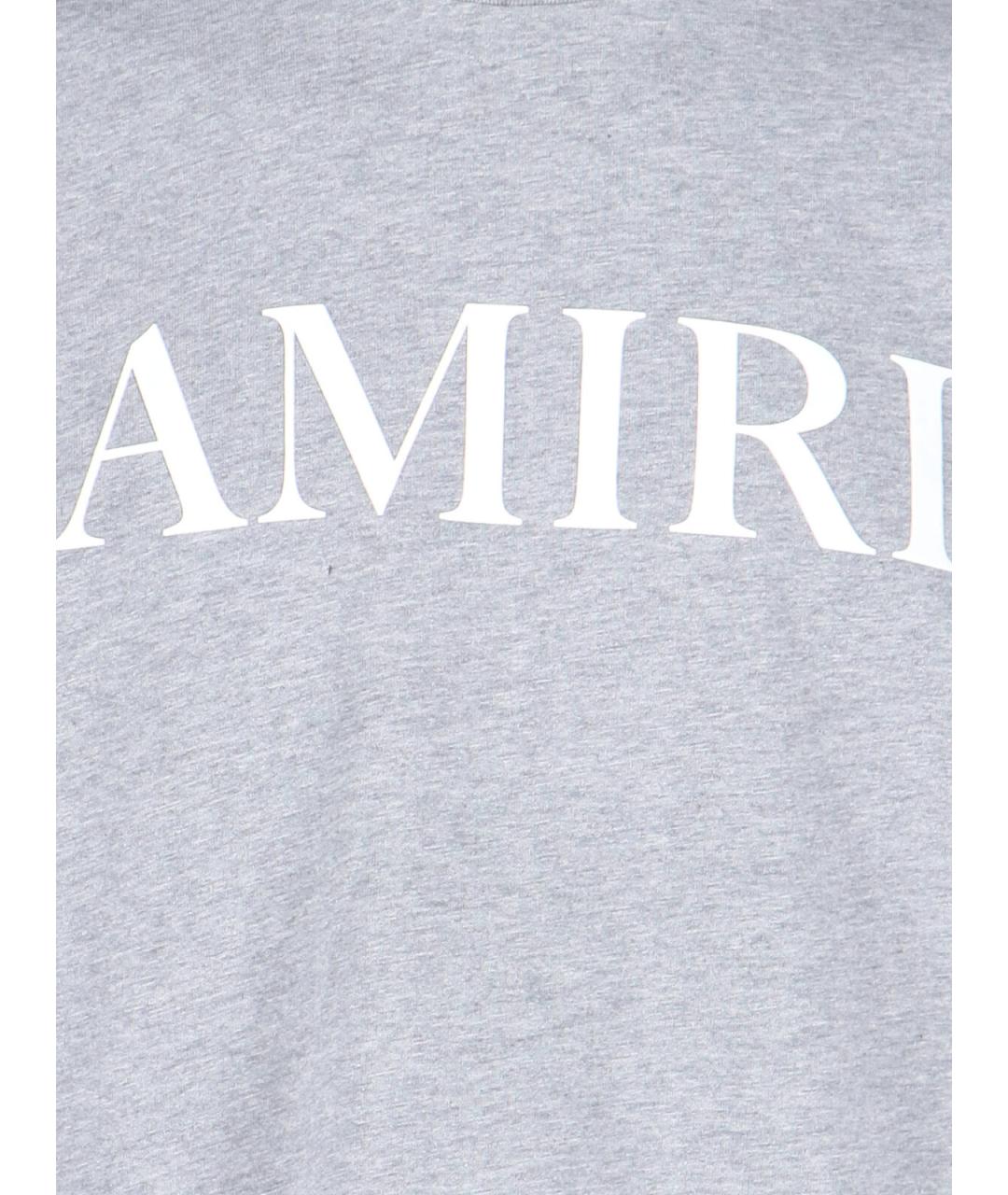 AMIRI Серая хлопковая футболка, фото 3