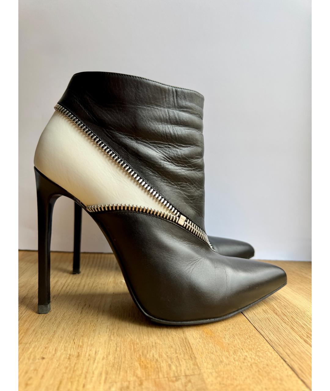 SAINT LAURENT Черные кожаные ботильоны, фото 6