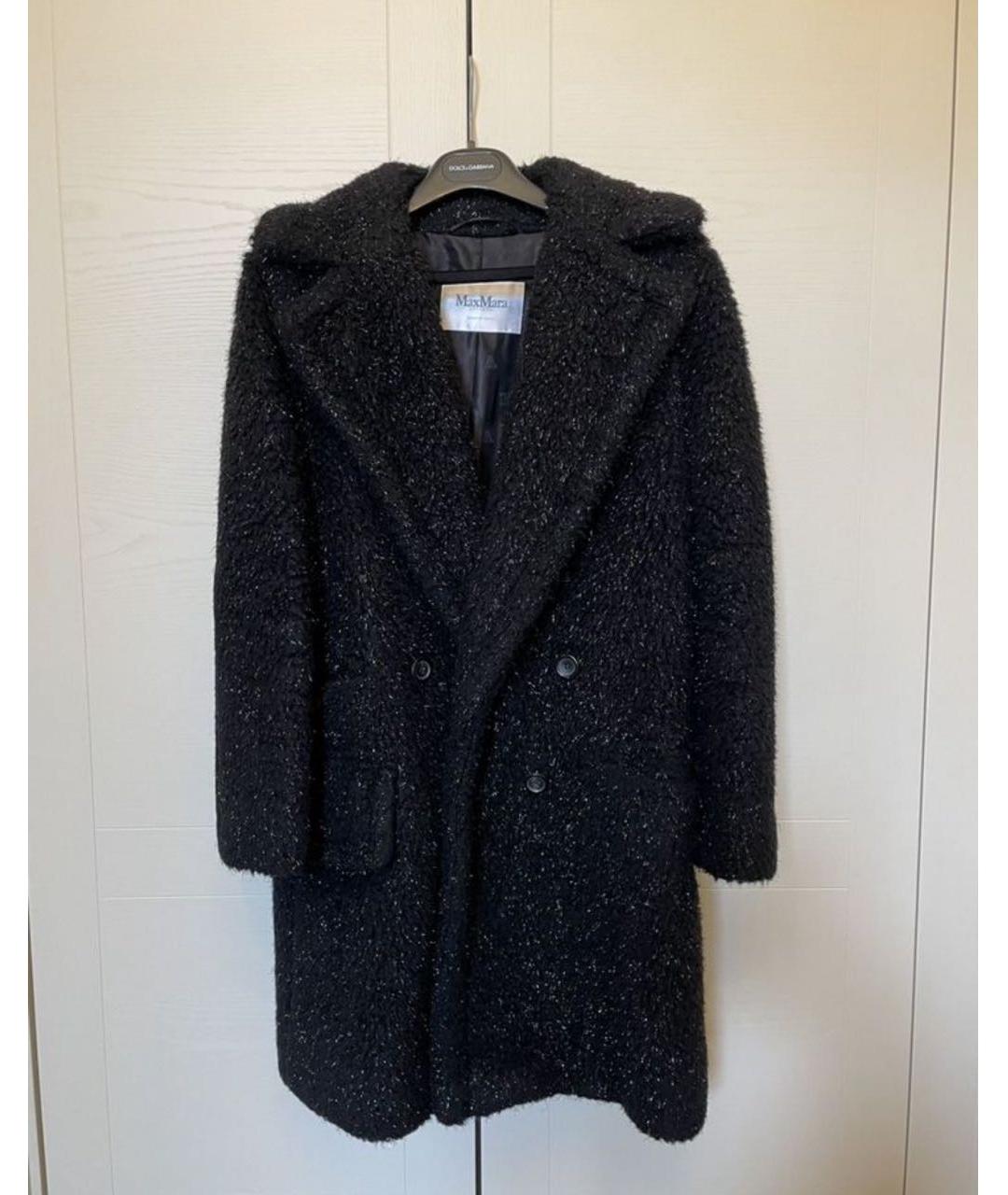 MAX MARA Черная шерстяная шуба, фото 3