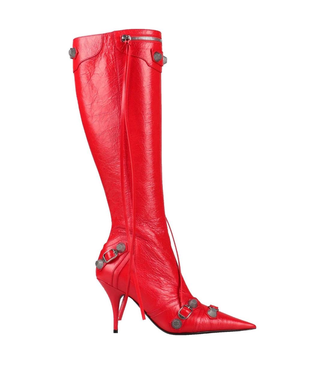 BALENCIAGA Красные кожаные сапоги, фото 5