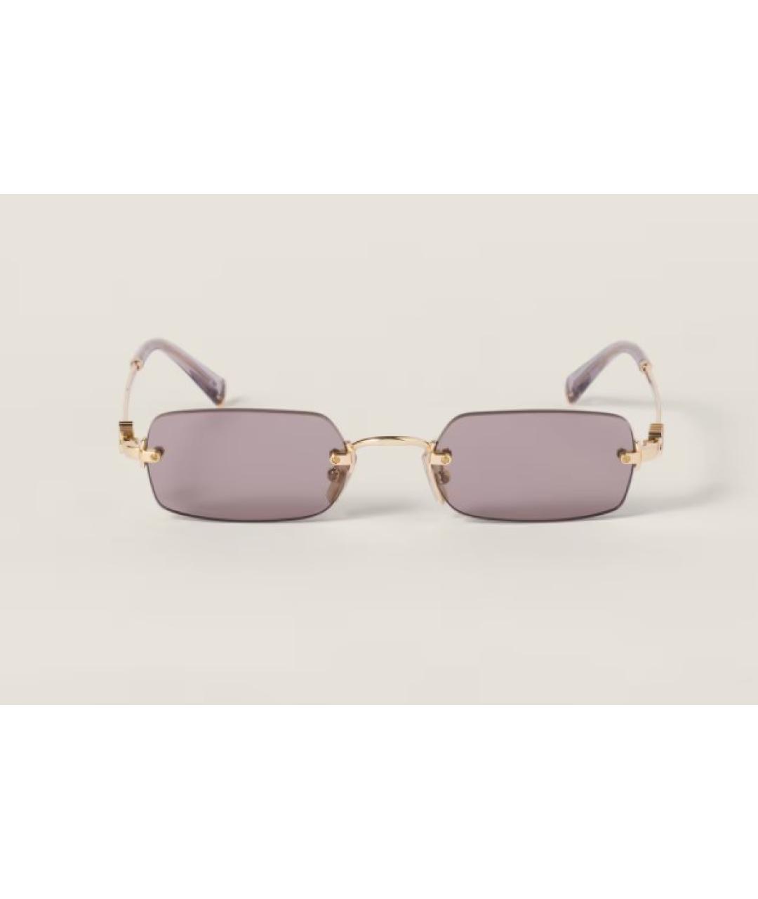MIU MIU Антрацитовые металлические солнцезащитные очки, фото 5