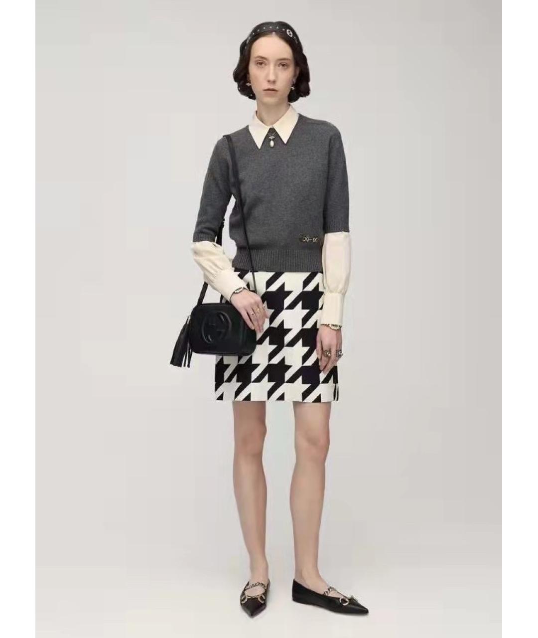 GUCCI Черная кожаная сумка тоут, фото 8