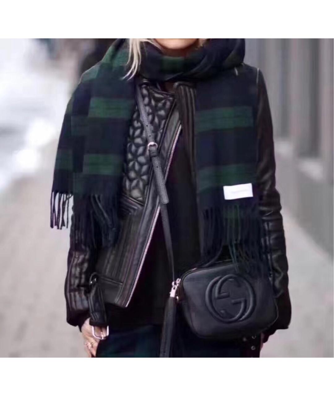 GUCCI Черная кожаная сумка тоут, фото 6