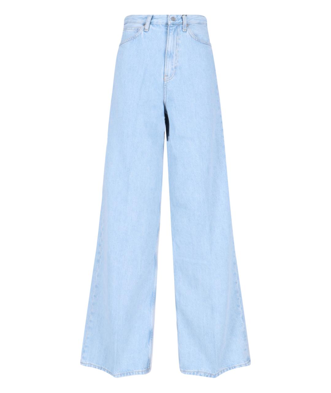 CALVIN KLEIN Голубые хлопковые прямые джинсы, фото 1