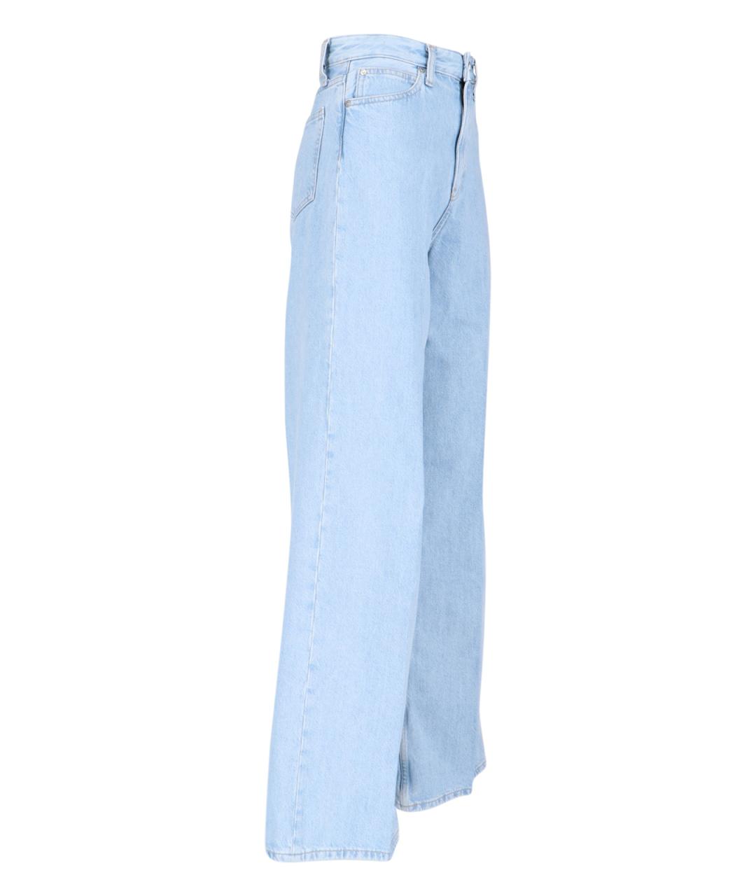 CALVIN KLEIN Голубые хлопковые прямые джинсы, фото 3