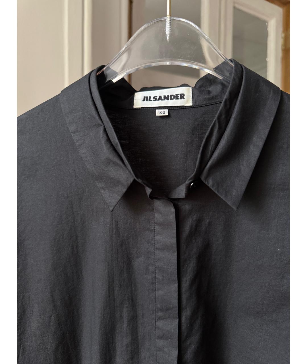 JIL SANDER Черная хлопковая рубашка, фото 3