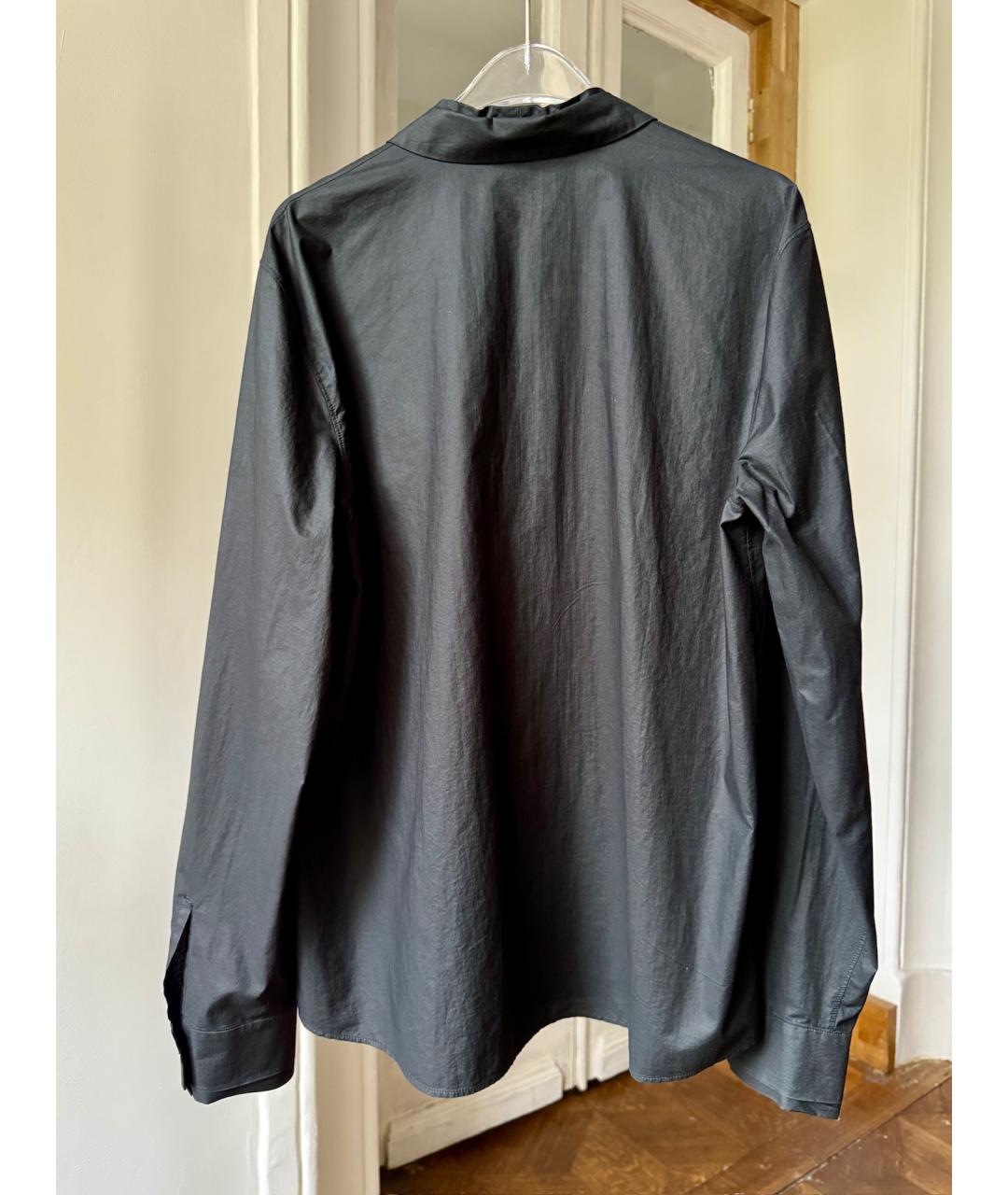 JIL SANDER Черная хлопковая рубашка, фото 2