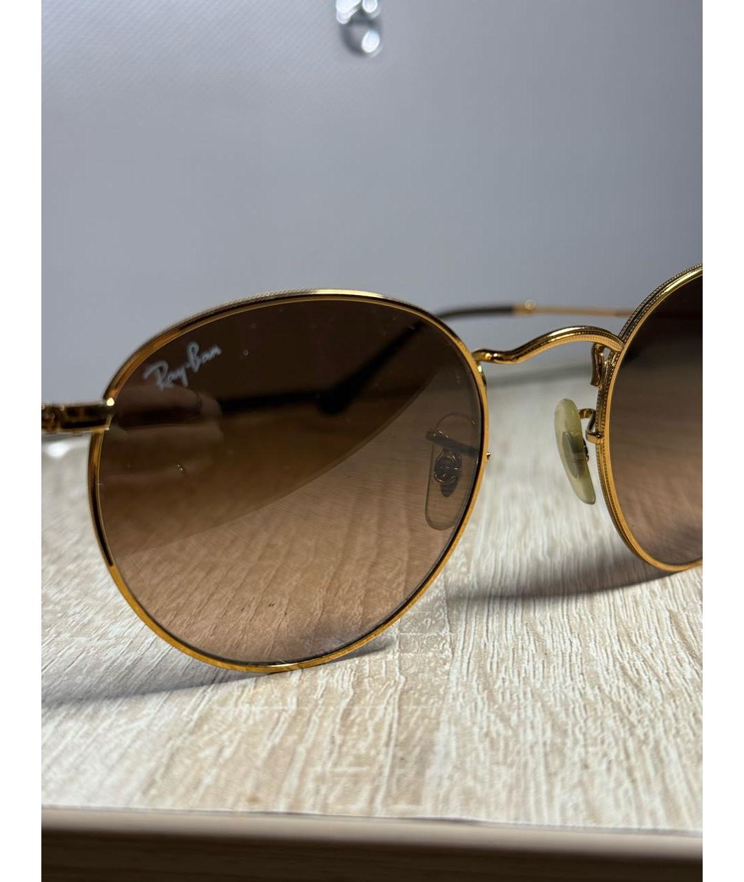 RAY BAN Коричневые солнцезащитные очки, фото 3