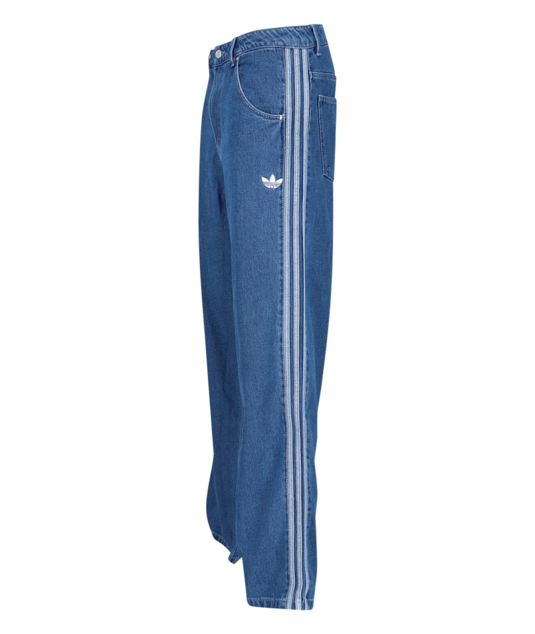 ADIDAS Синие хлопковые прямые джинсы, фото 3