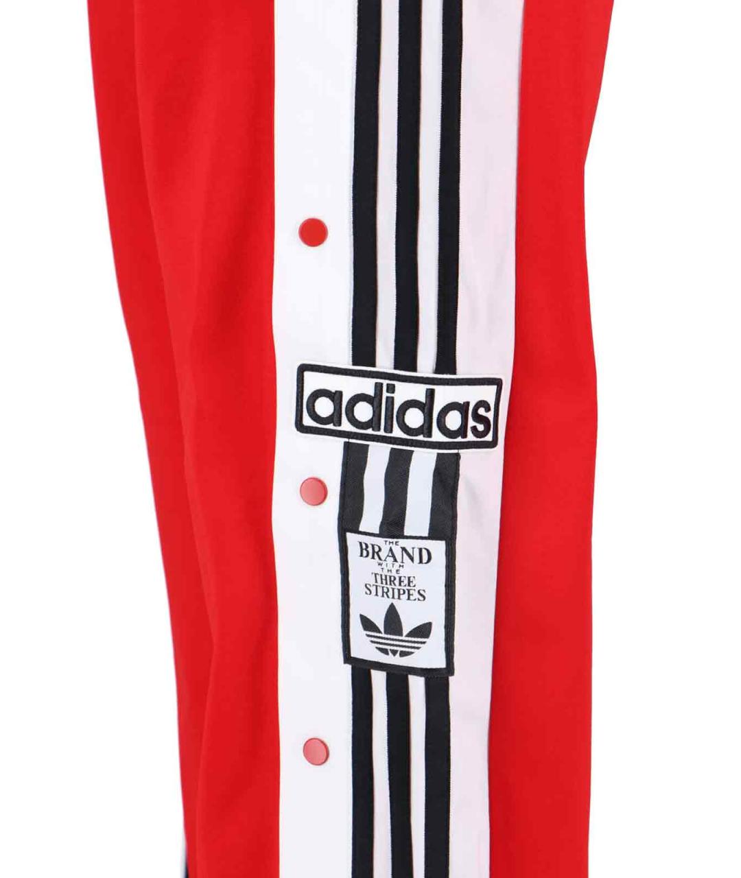 ADIDAS Красные полиэстеровые повседневные брюки, фото 4
