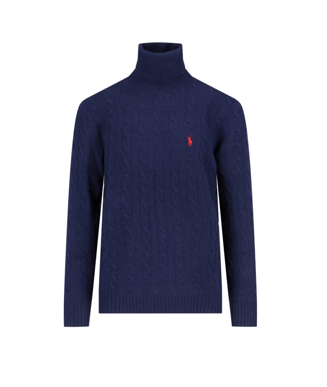 POLO RALPH LAUREN Синяя шерстяная водолазка, фото 1