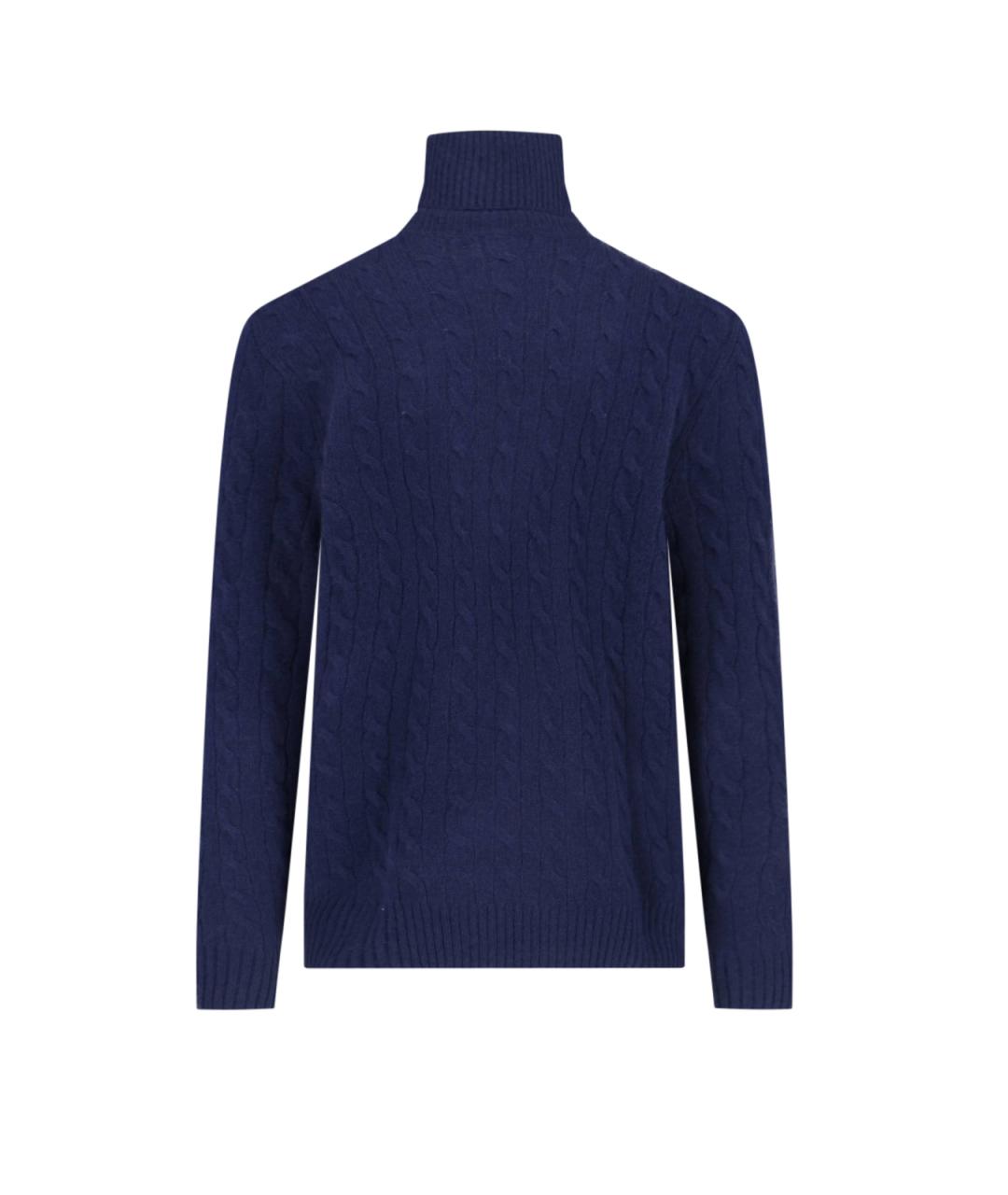 POLO RALPH LAUREN Синяя шерстяная водолазка, фото 2