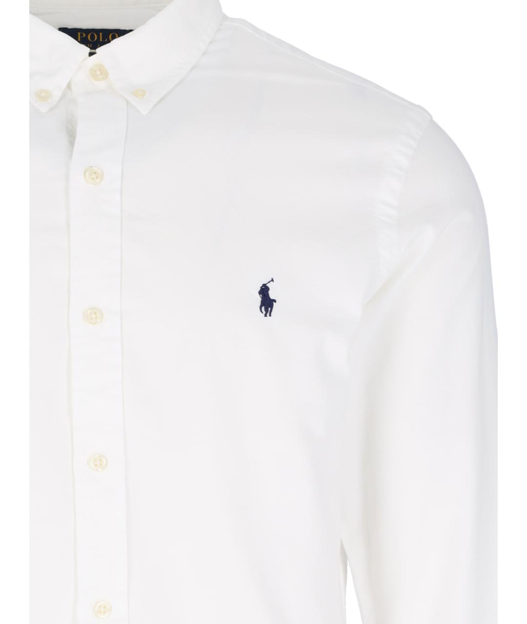 POLO RALPH LAUREN Белая хлопковая кэжуал рубашка, фото 3