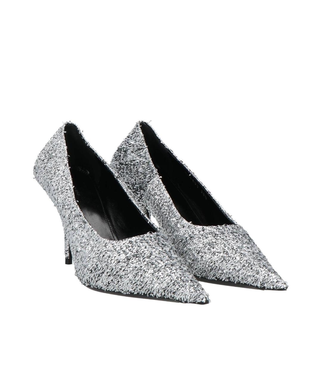 BALENCIAGA Серебряные туфли, фото 2