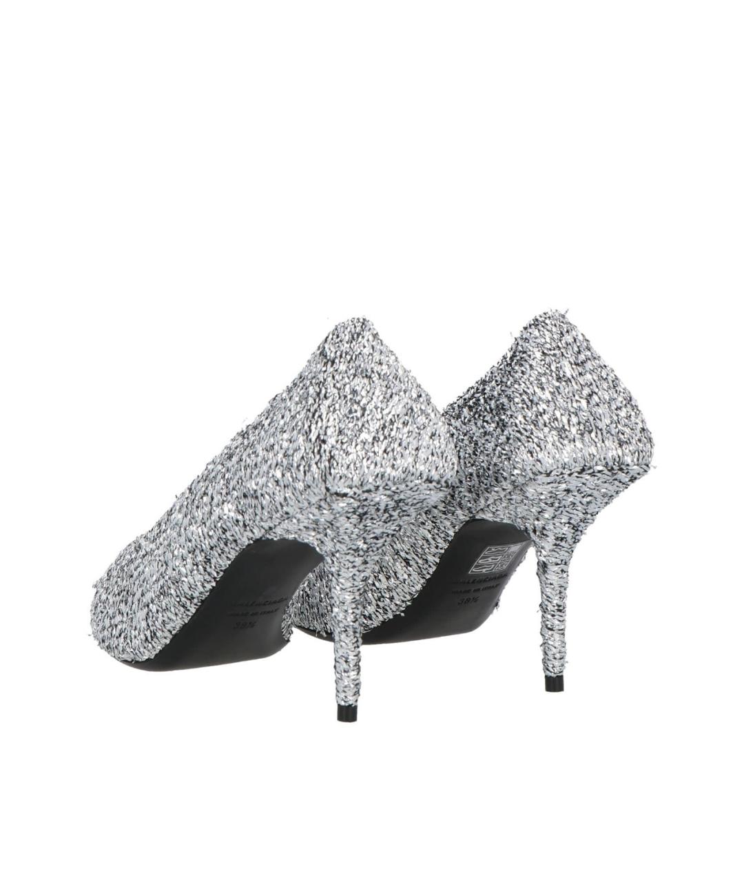 BALENCIAGA Серебряные туфли, фото 4