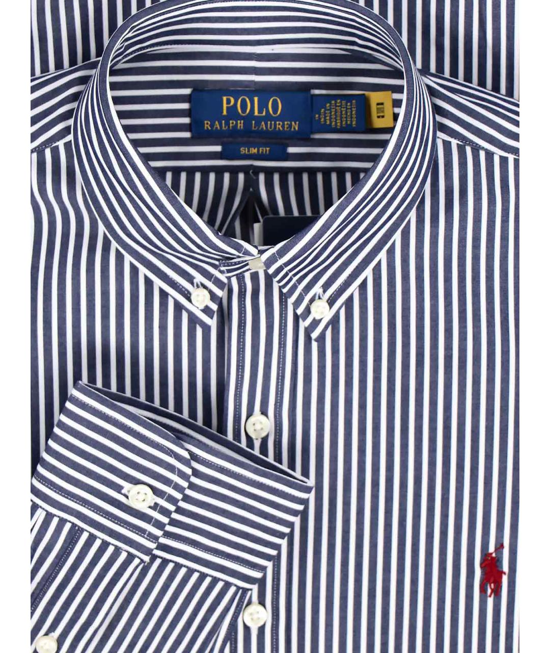 POLO RALPH LAUREN Синяя хлопковая кэжуал рубашка, фото 3