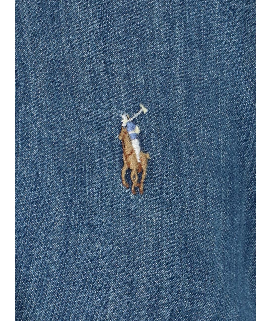 POLO RALPH LAUREN Синяя хлопковая кэжуал рубашка, фото 3