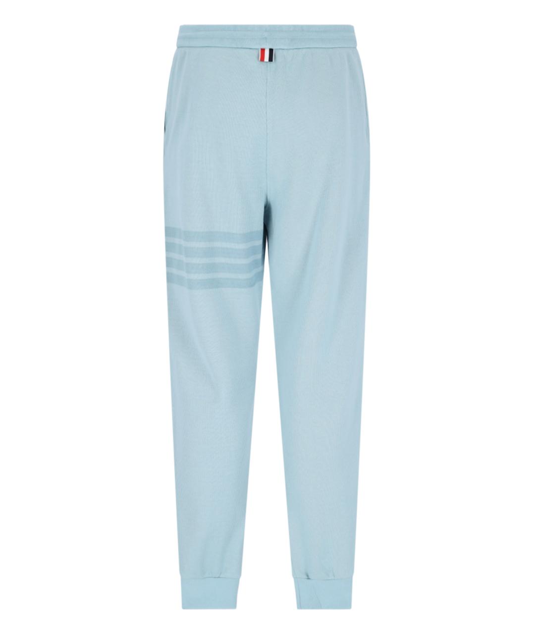 THOM BROWNE Голубые повседневные брюки, фото 2