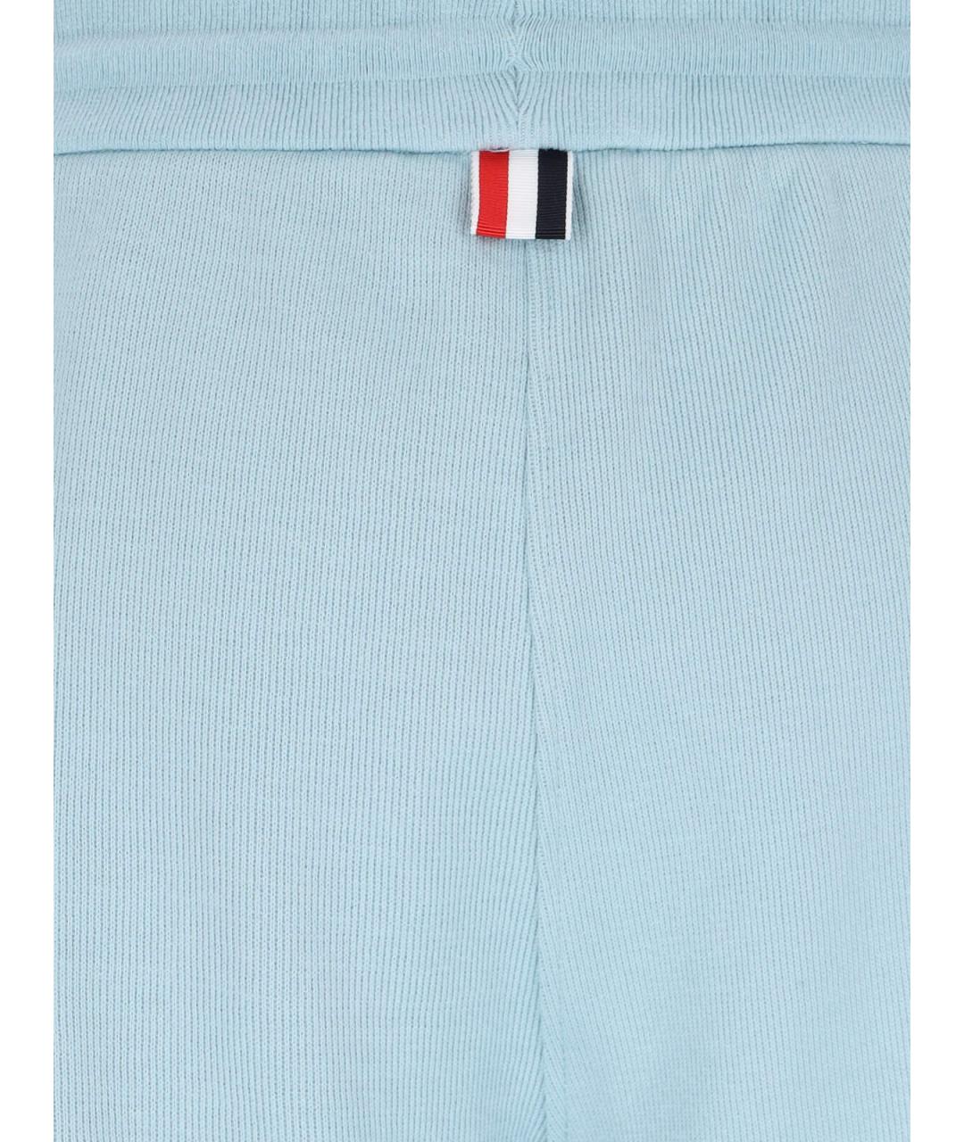 THOM BROWNE Голубые повседневные брюки, фото 4