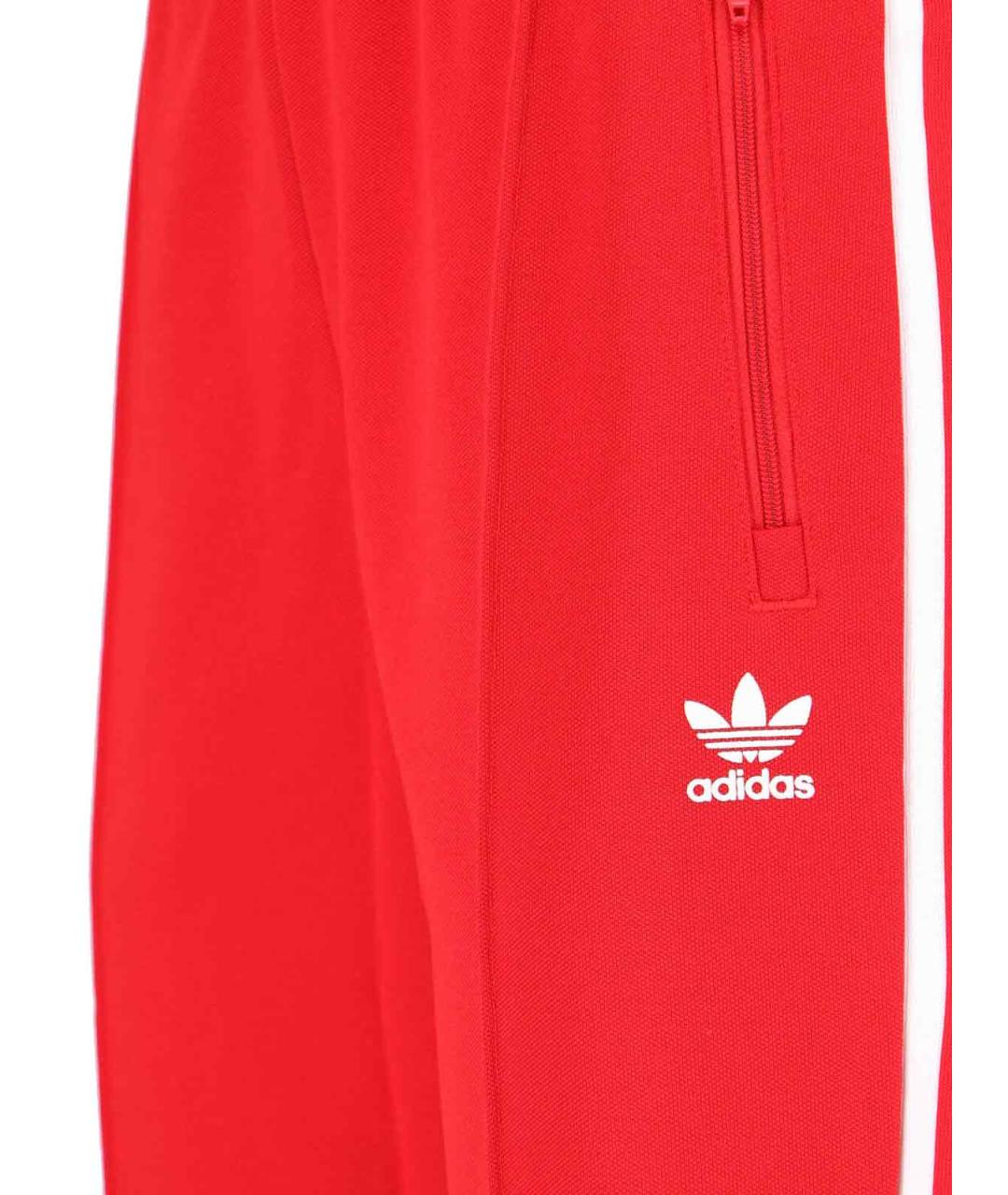 ADIDAS Красные хлопковые прямые брюки, фото 4