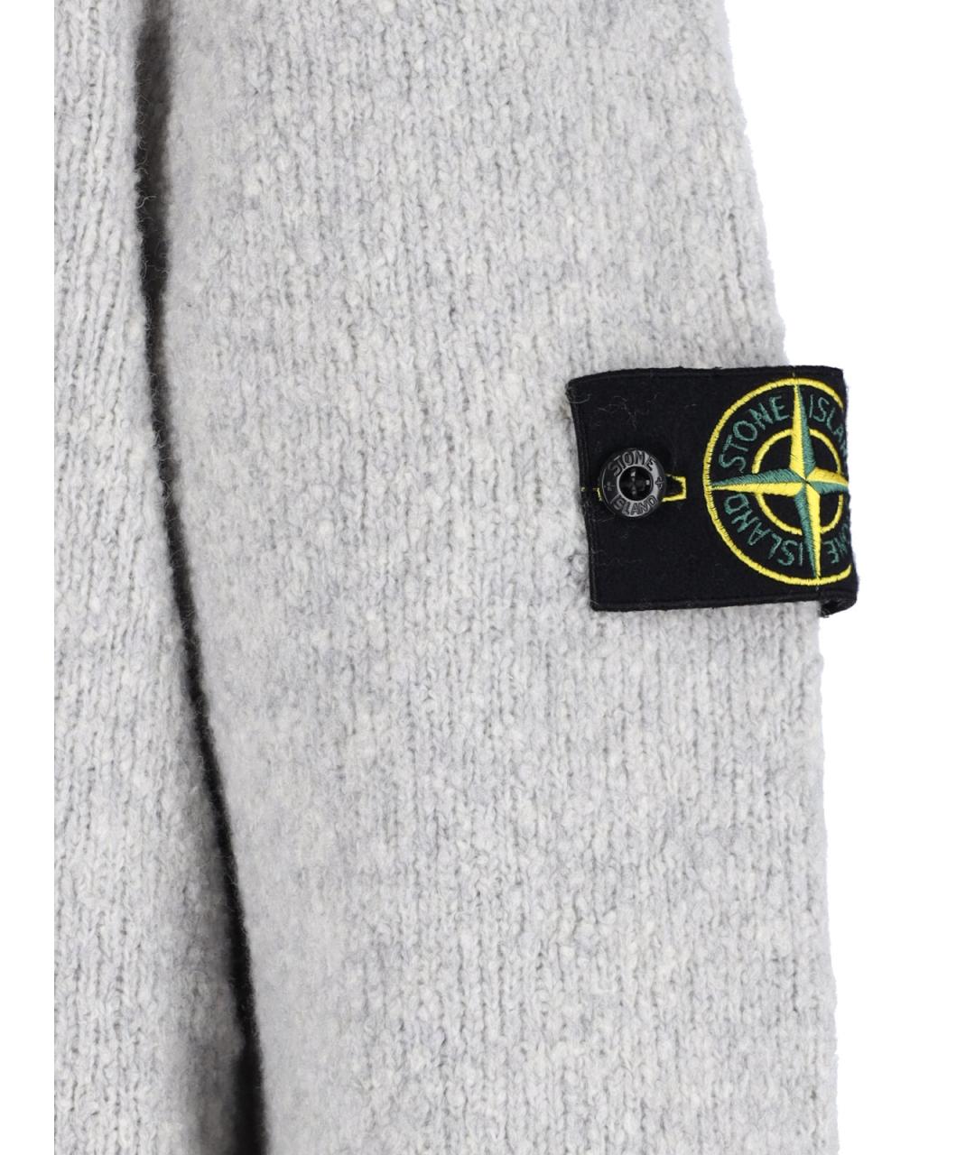 STONE ISLAND Серый шерстяной джемпер / свитер, фото 3