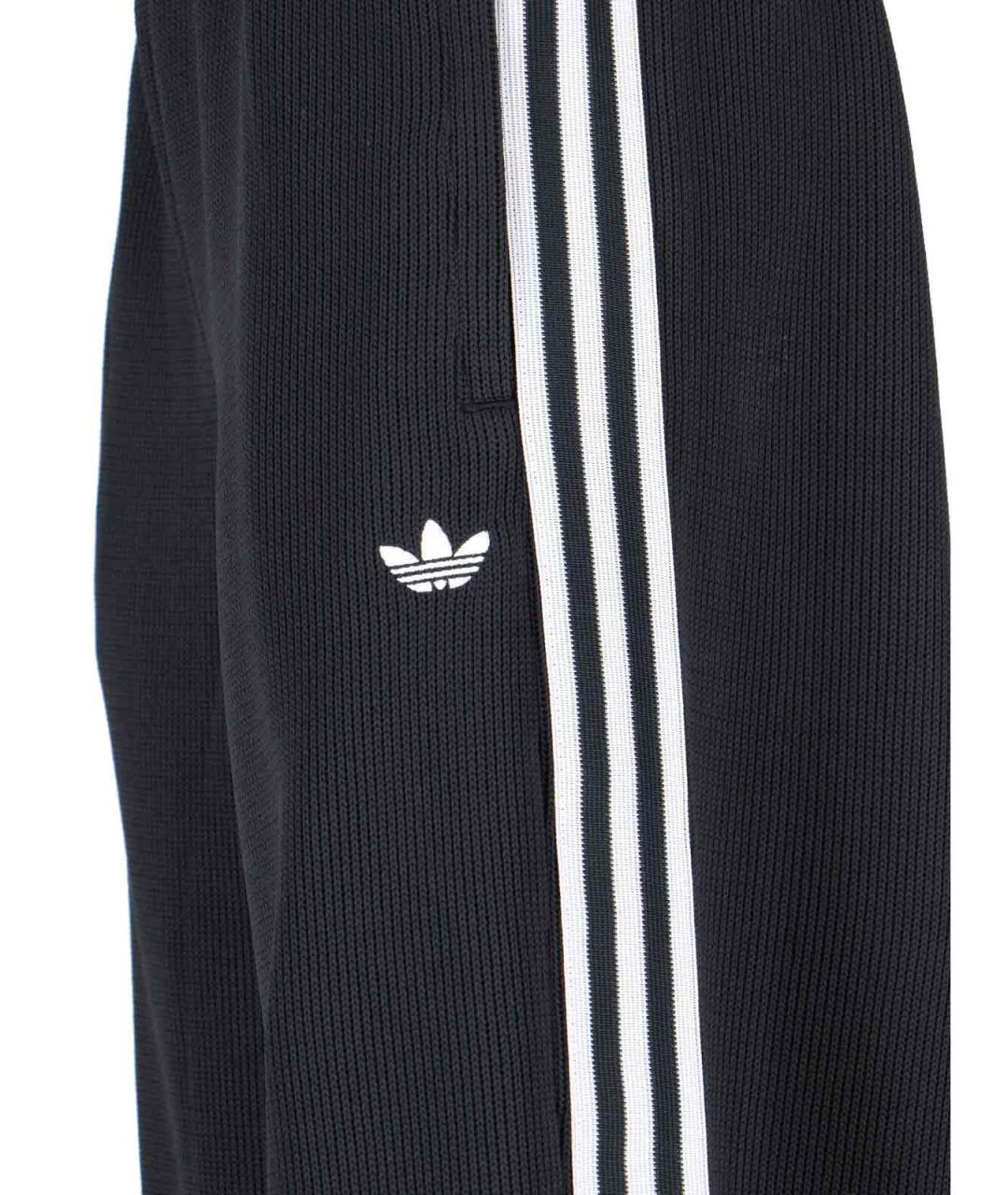 ADIDAS Черные полиэстеровые прямые брюки, фото 4
