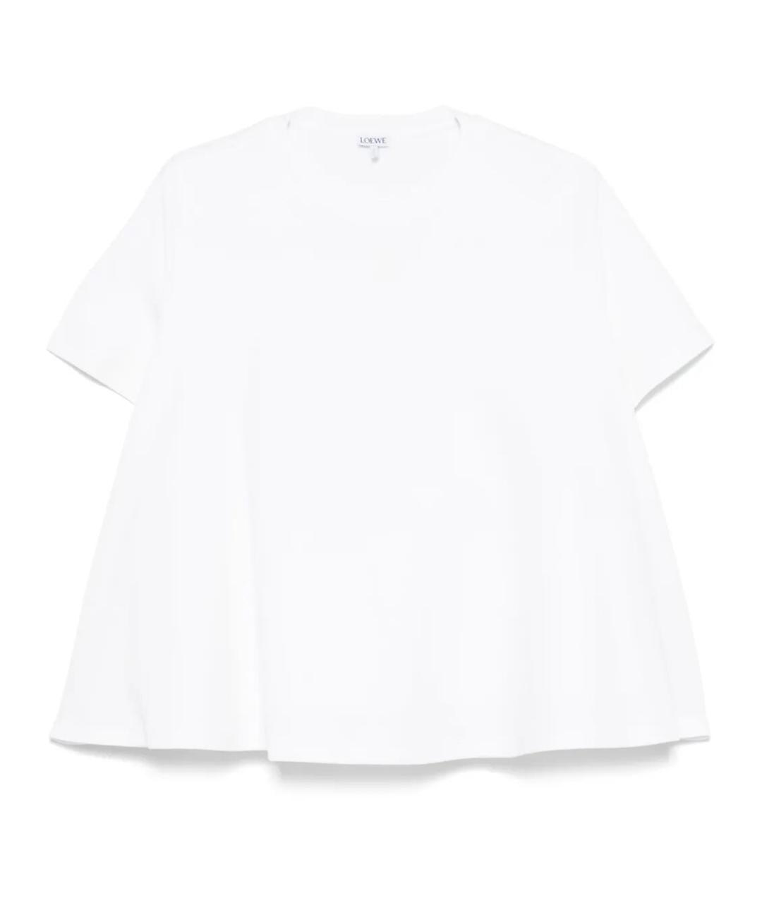 LOEWE Белая хлопковая футболка, фото 1