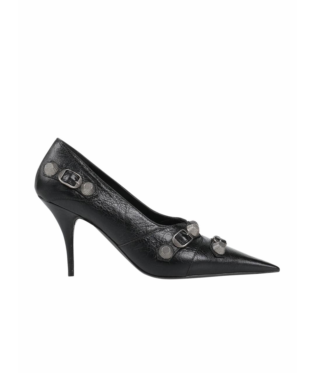 BALENCIAGA Черные кожаные туфли, фото 1