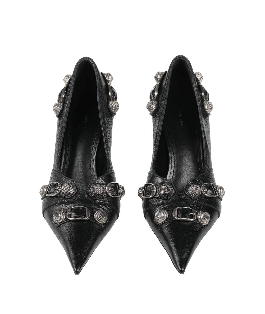 BALENCIAGA Черные кожаные туфли, фото 3