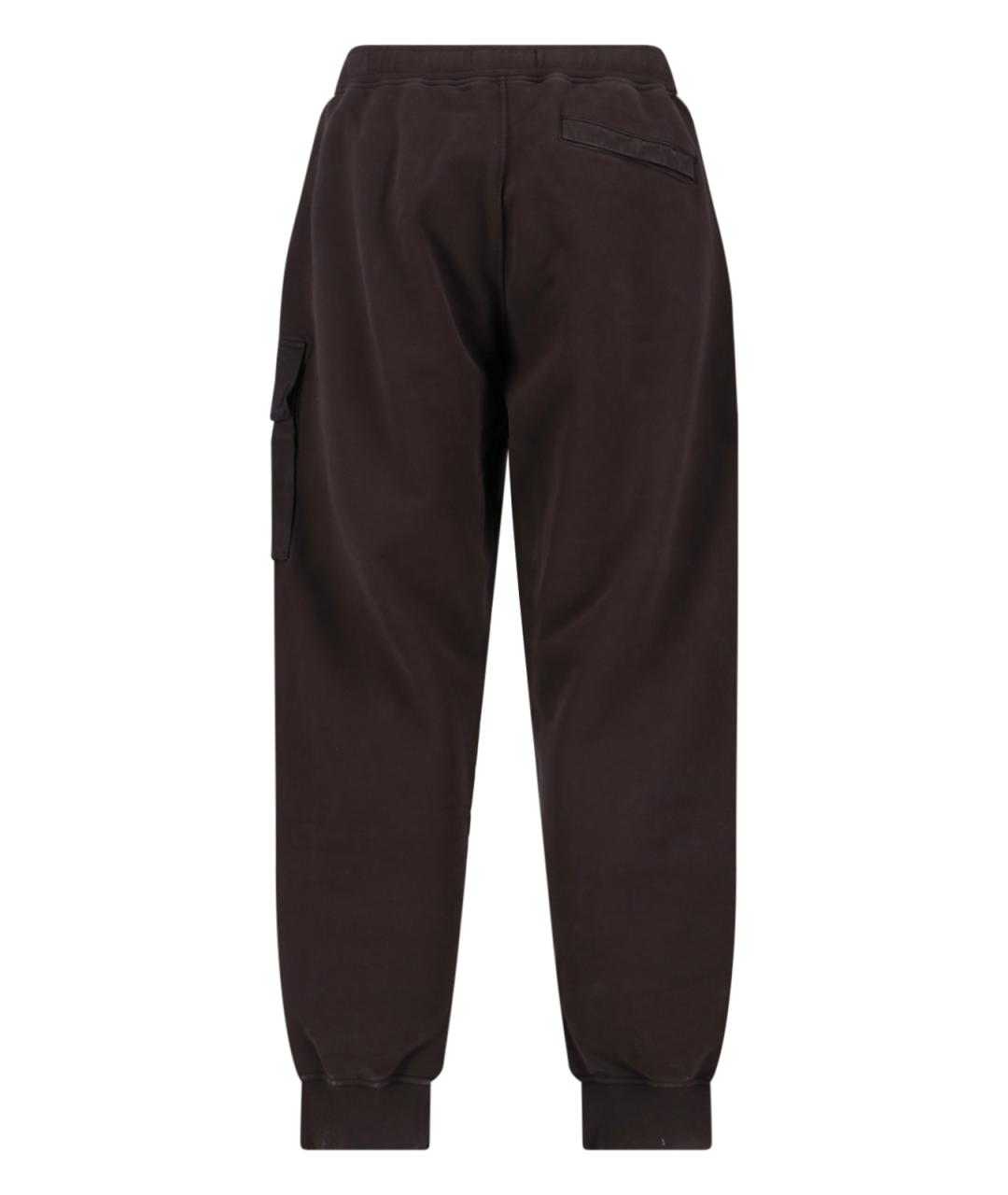 STONE ISLAND Коричневые хлопковые повседневные брюки, фото 2