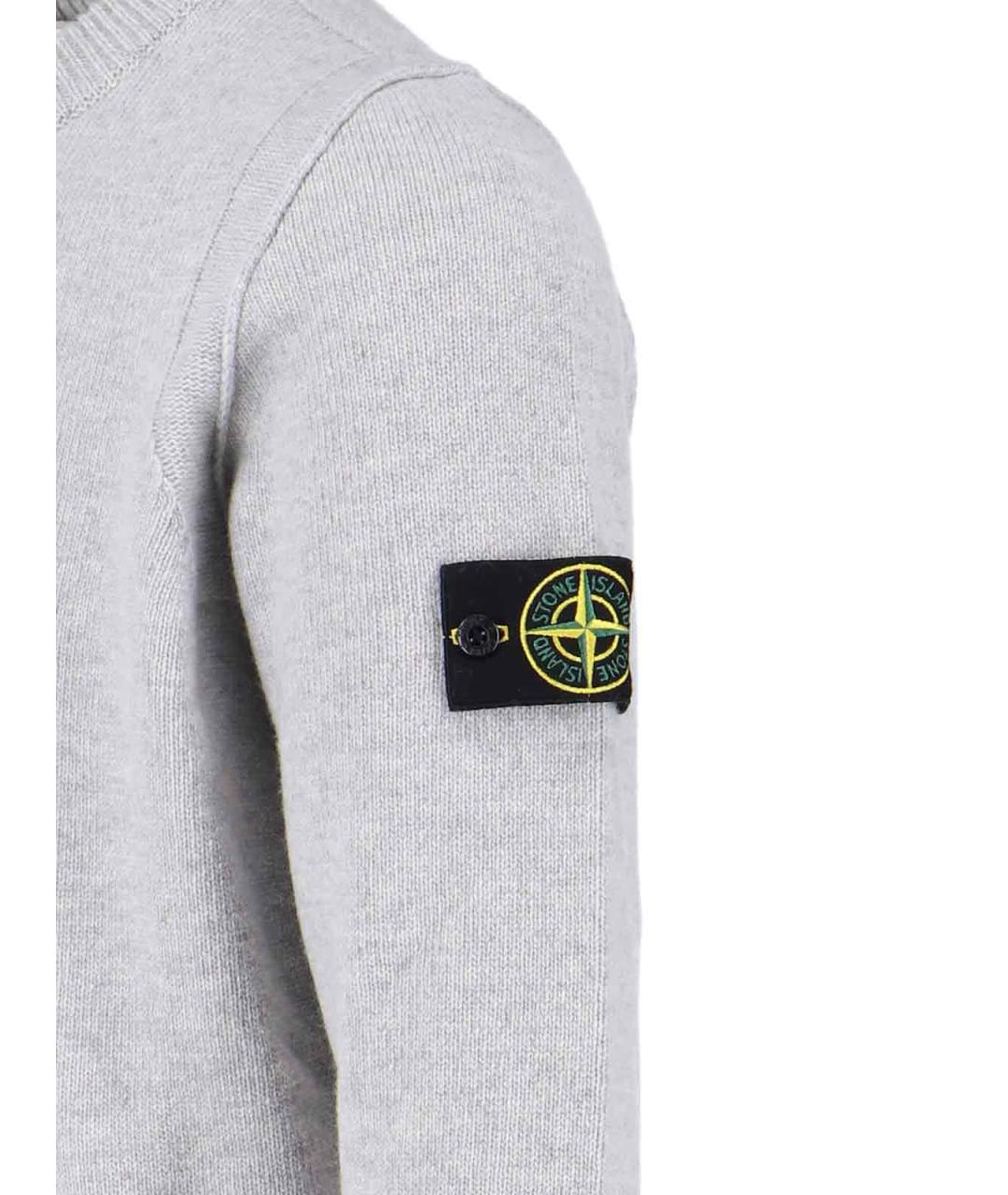 STONE ISLAND Серый шерстяной джемпер / свитер, фото 3