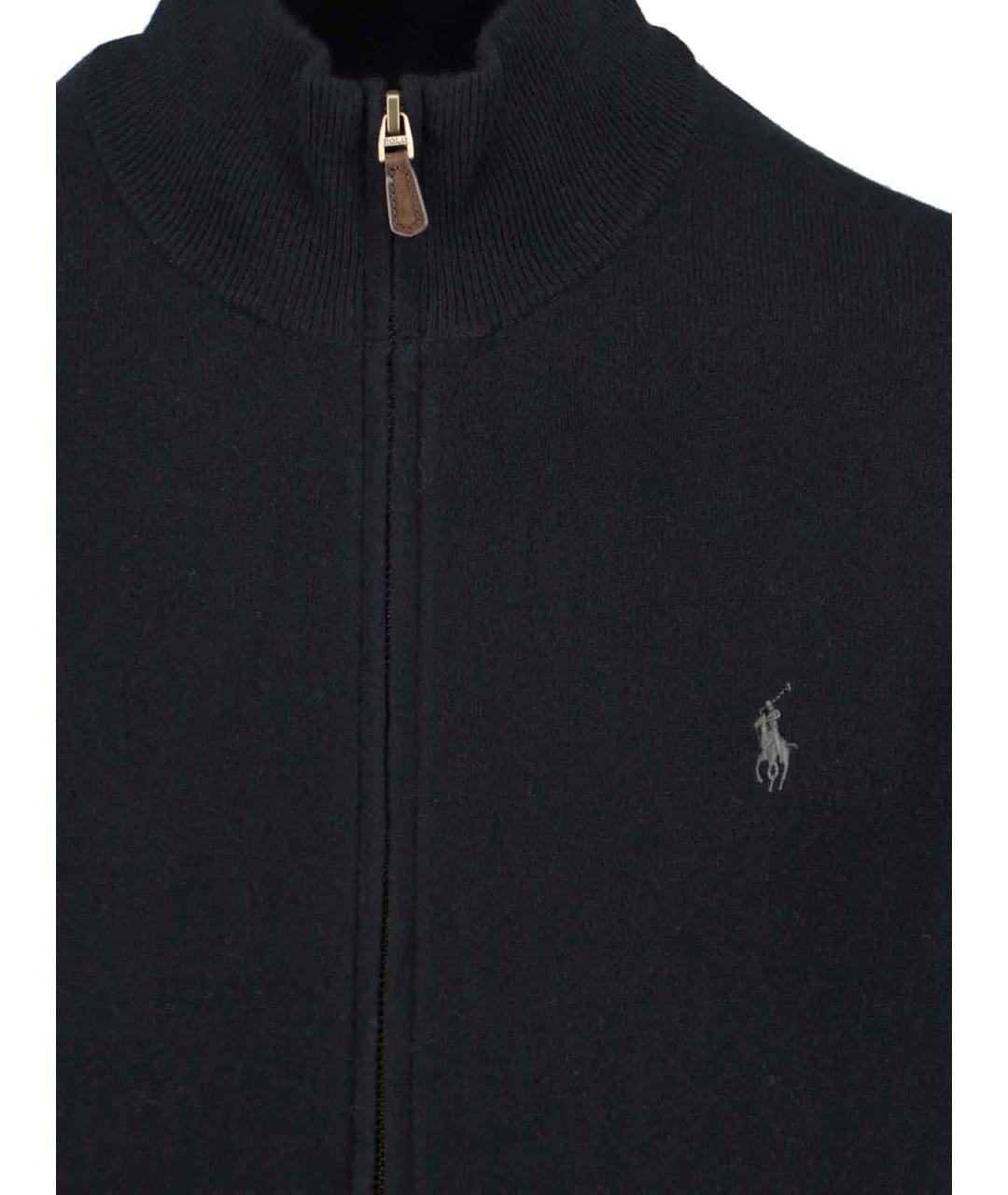POLO RALPH LAUREN Черный шерстяной кардиган, фото 3
