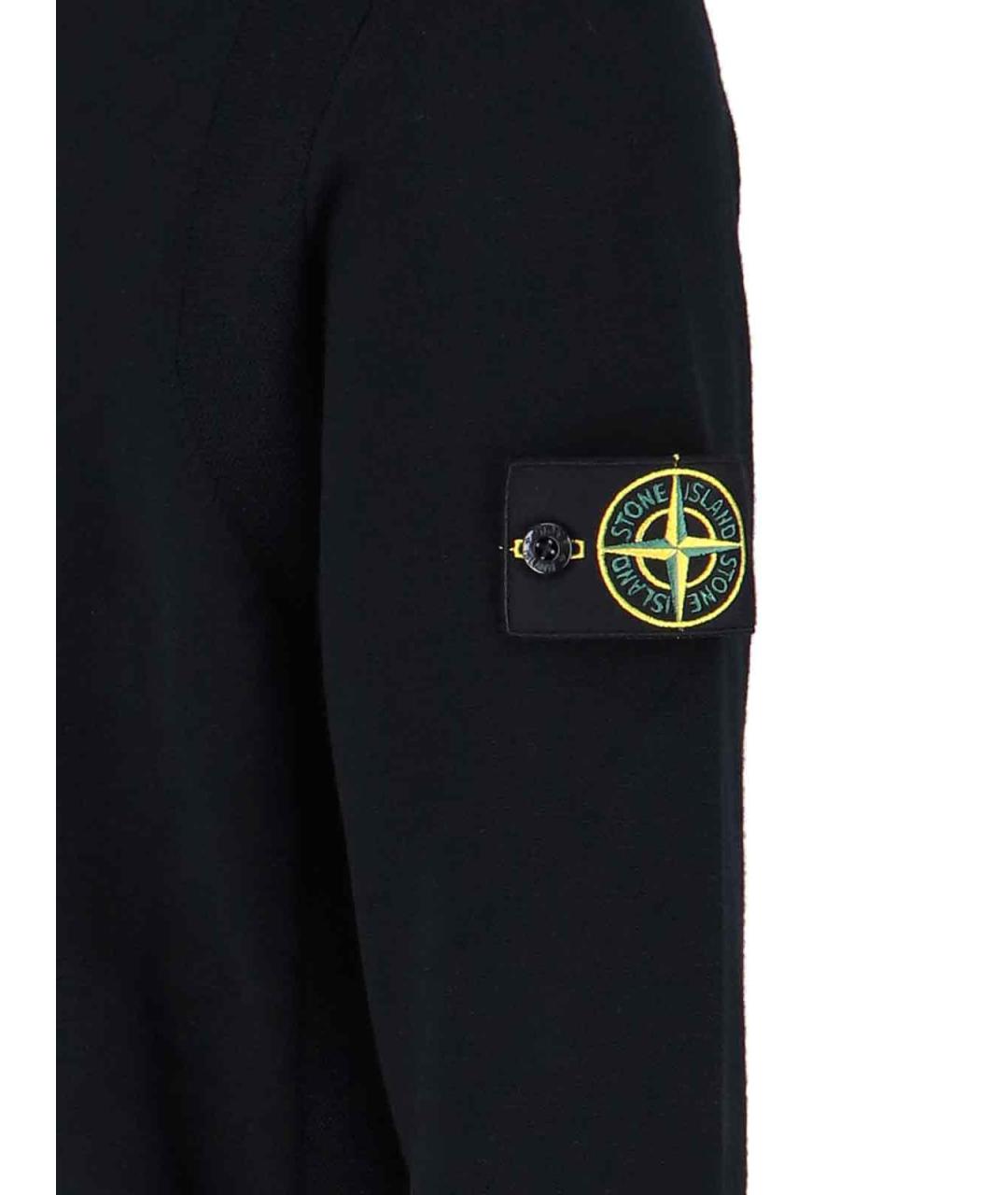 STONE ISLAND Черный шерстяной джемпер / свитер, фото 3