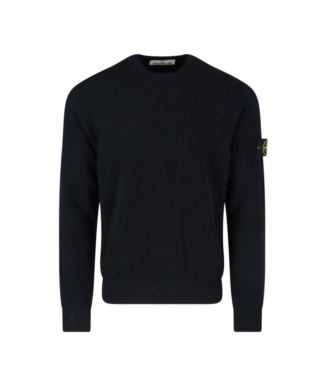 STONE ISLAND Черный шерстяной джемпер / свитер, фото 1