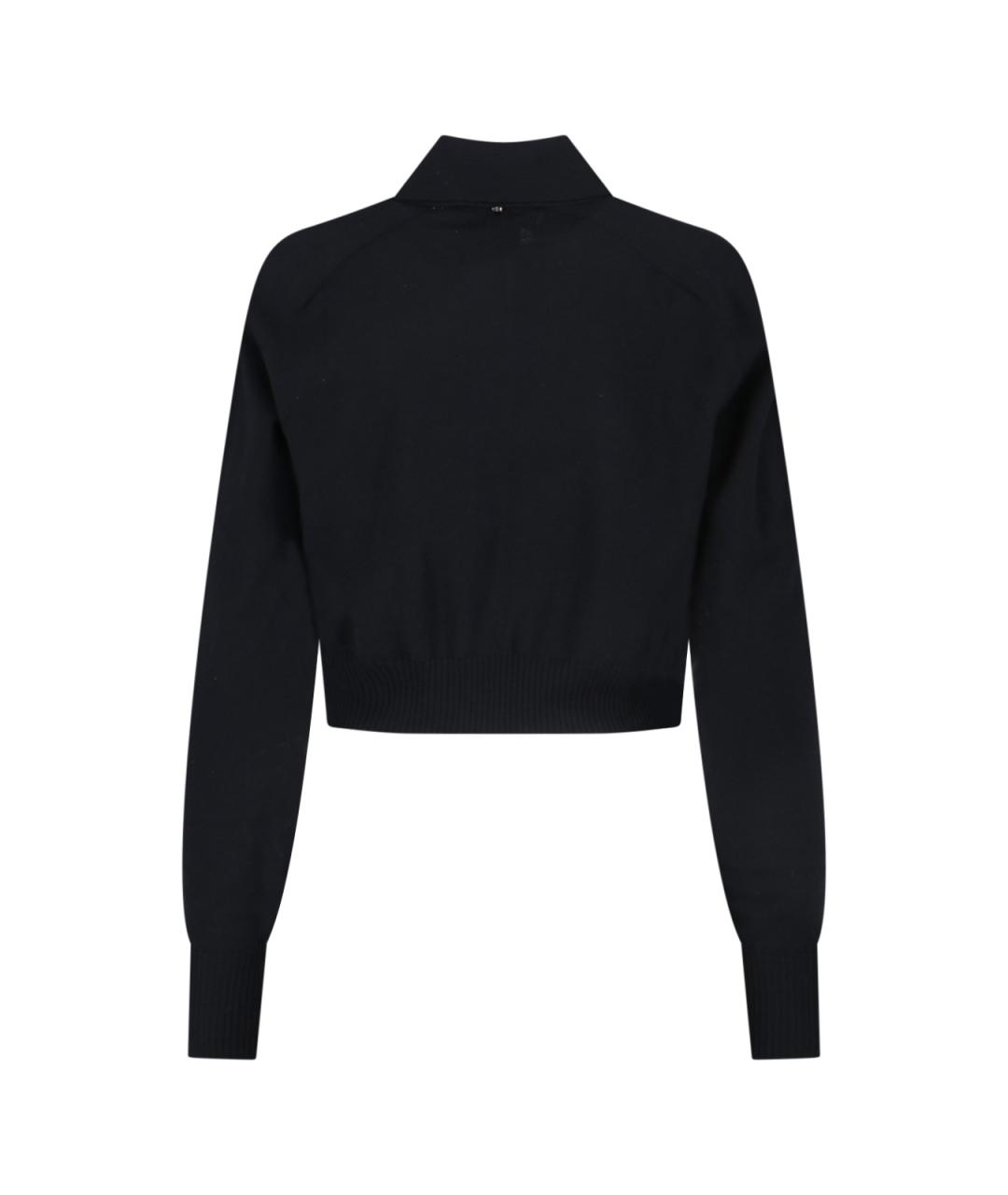 SPORTMAX Черный шерстяной кардиган, фото 2