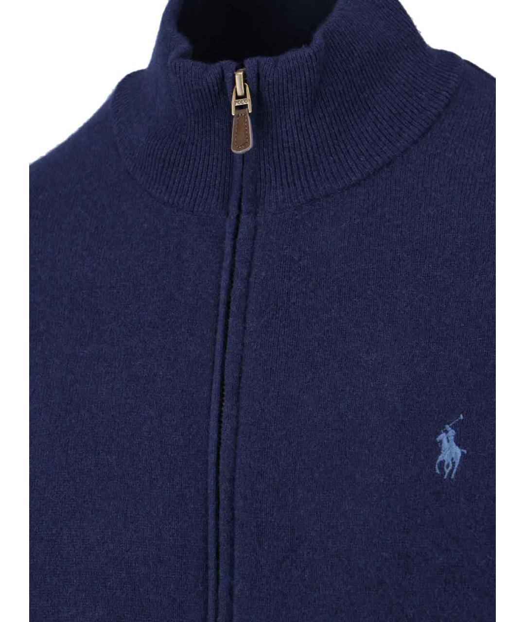 POLO RALPH LAUREN Синий шерстяной кардиган, фото 3