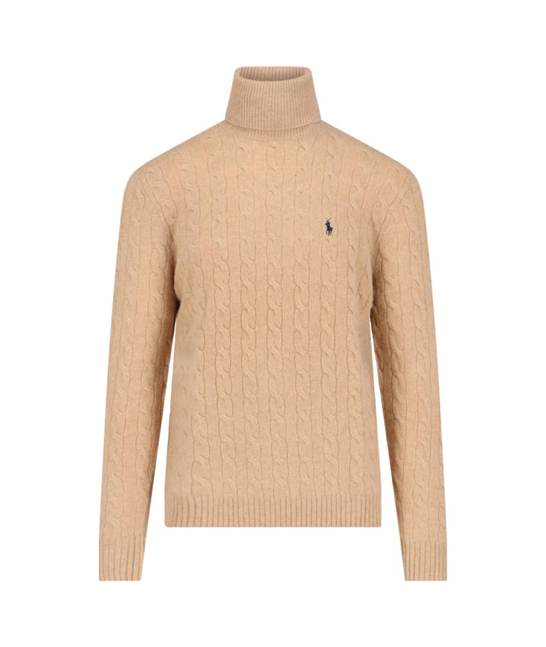 POLO RALPH LAUREN Бежевая шерстяная водолазка, фото 1