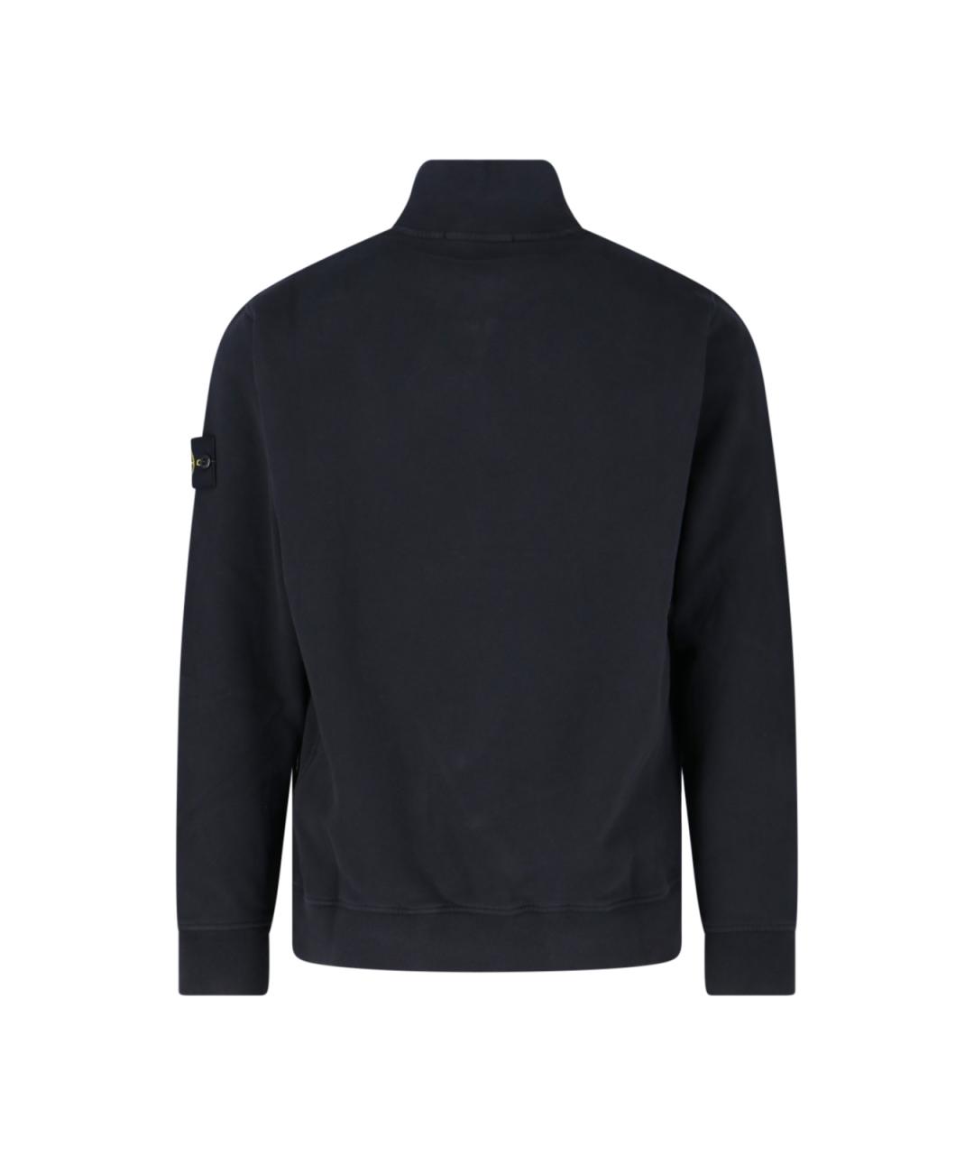 STONE ISLAND Темно-синий хлопковый джемпер / свитер, фото 2