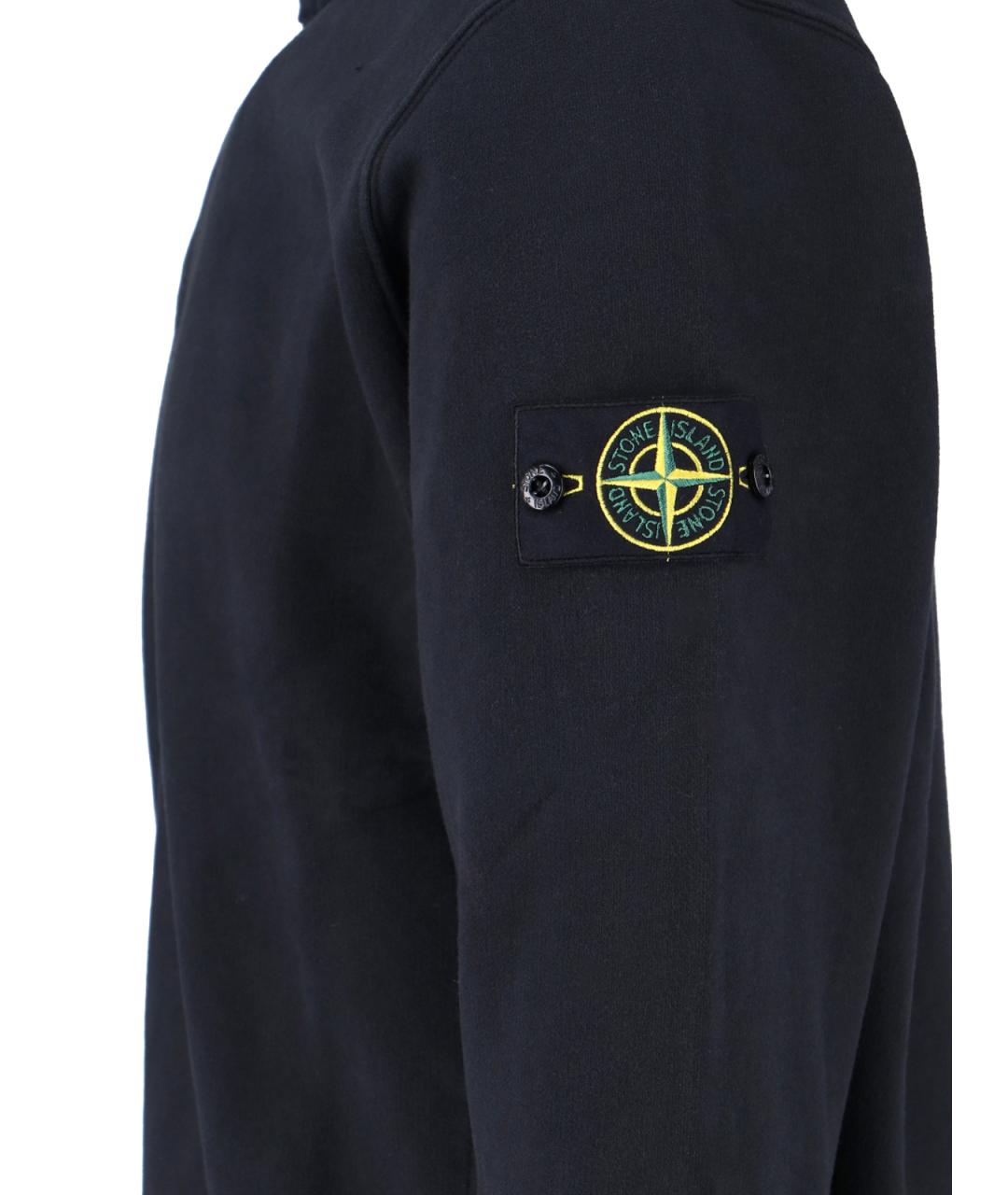 STONE ISLAND Темно-синий хлопковый джемпер / свитер, фото 3
