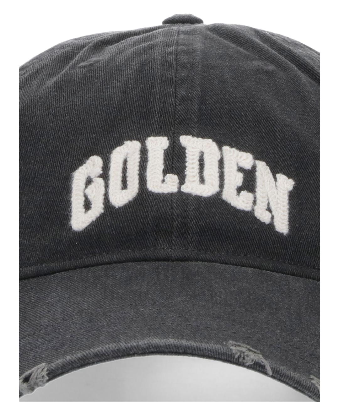 GOLDEN GOOSE DELUXE BRAND Антрацитовая хлопковая кепка/бейсболка, фото 3