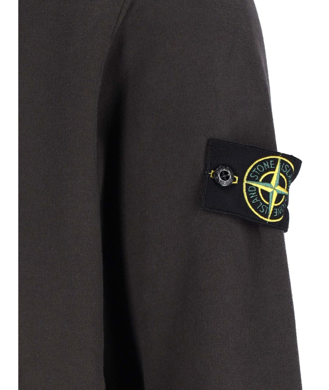 STONE ISLAND Коричневый хлопковый джемпер / свитер, фото 3