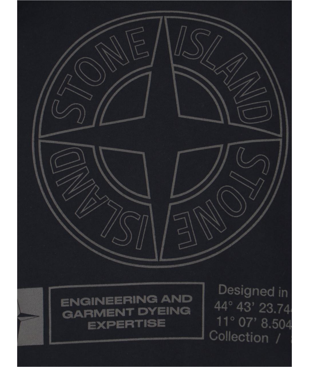 STONE ISLAND Черный хлопковый джемпер / свитер, фото 3