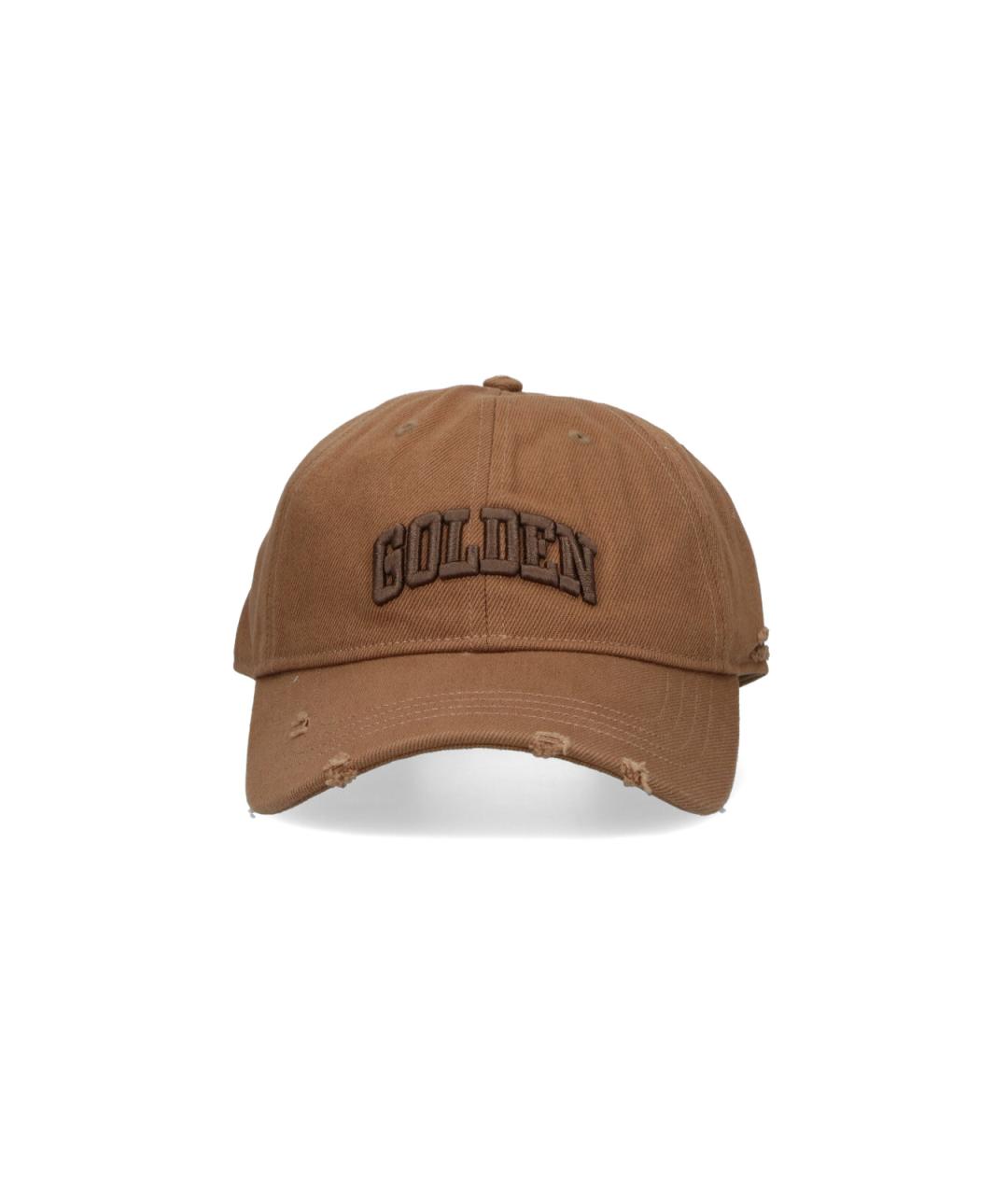 GOLDEN GOOSE DELUXE BRAND Коричневая хлопковая кепка/бейсболка, фото 1
