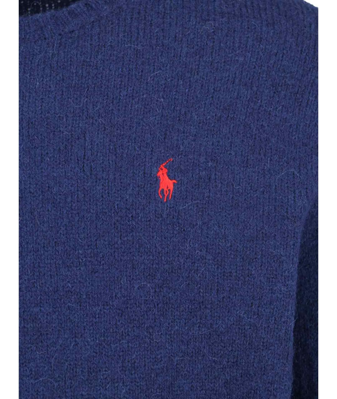 POLO RALPH LAUREN Синий шерстяной джемпер / свитер, фото 3